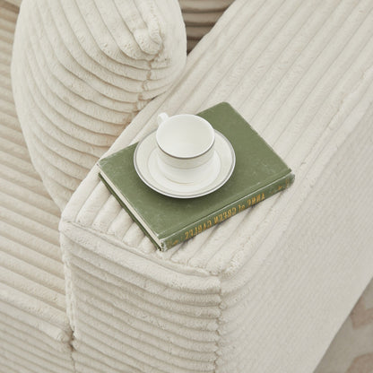 Divano componibile 106 Cloud a forma di L con chaise longue rivolta a sinistra, divano modulare moderno con seduta profonda per soggiorno, non richiede montaggio