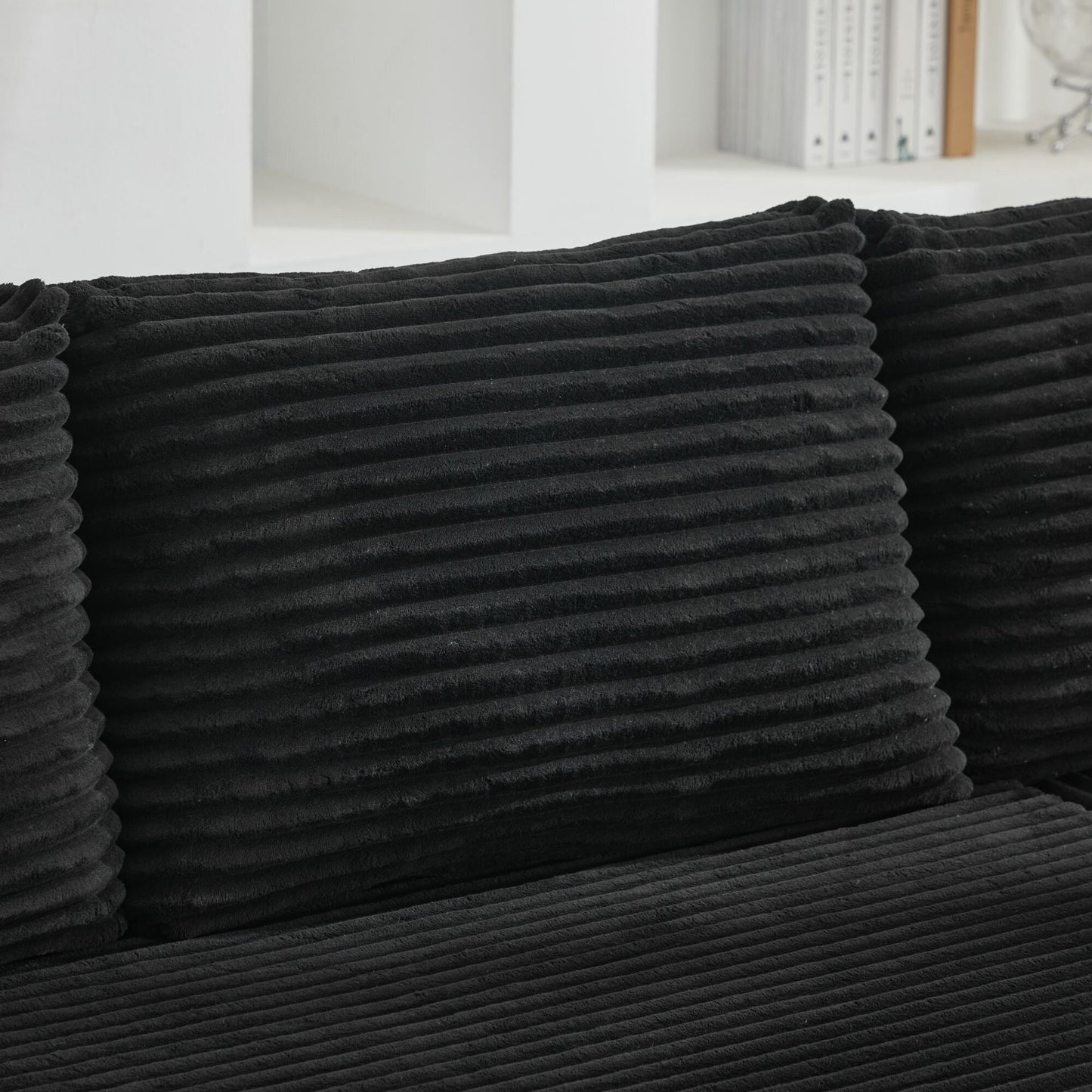 Divano componibile 106 Cloud a forma di L con chaise longue rivolta a sinistra, divano modulare moderno con seduta profonda per soggiorno, non richiede montaggio