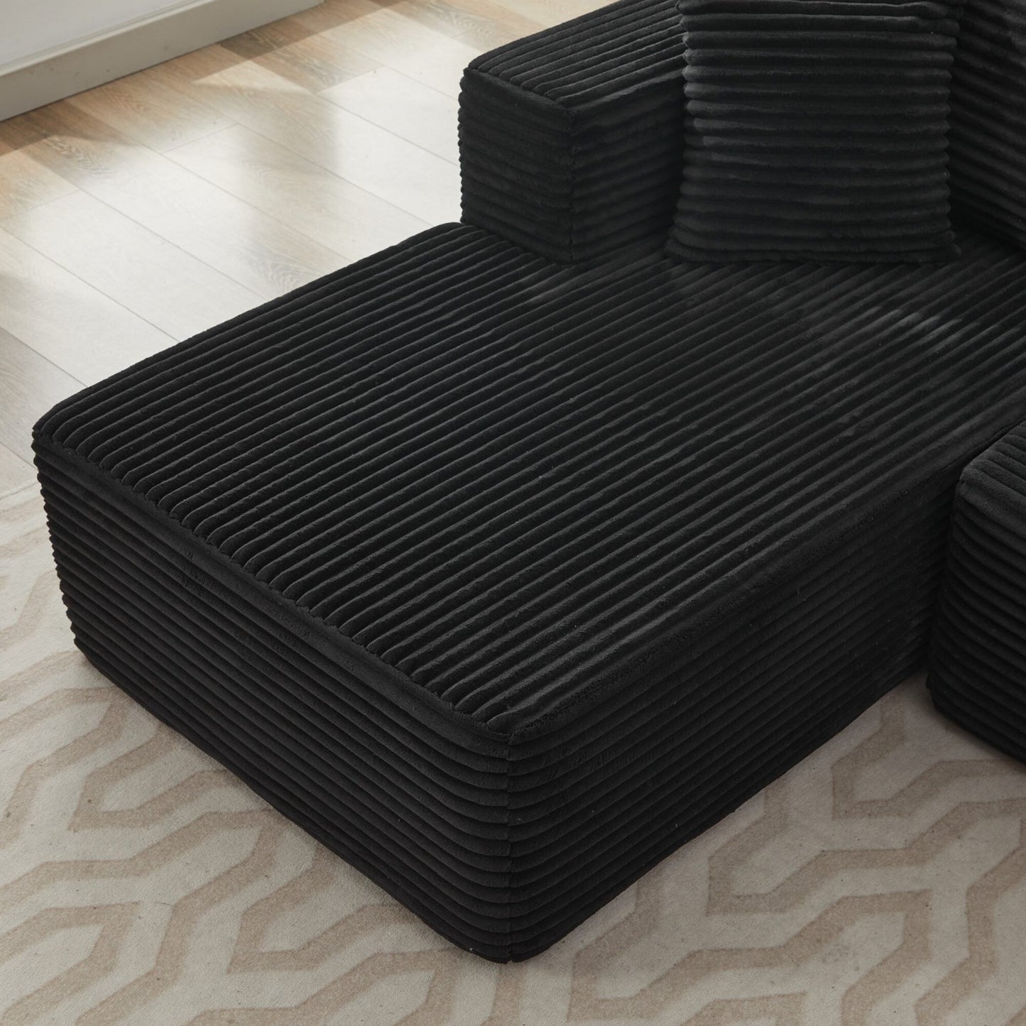 Divano componibile 106 Cloud a forma di L con chaise longue rivolta a sinistra, divano modulare moderno con seduta profonda per soggiorno, non richiede montaggio