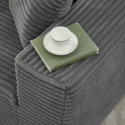 Divano componibile 106 Cloud a forma di L con chaise longue rivolta a sinistra, divano modulare moderno con seduta profonda per soggiorno, non richiede montaggio