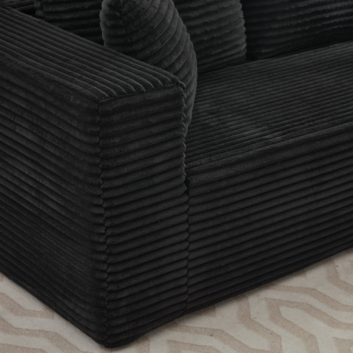 Divano componibile 106 Cloud a forma di L con chaise longue rivolta a destra, divano modulare moderno con seduta profonda per soggiorno, non richiede montaggio