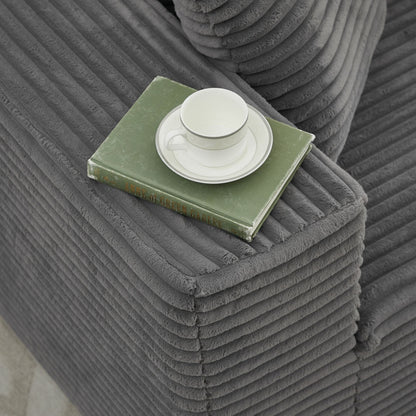 Divano componibile 106 Cloud a forma di L con chaise longue rivolta a destra, divano modulare moderno con seduta profonda per soggiorno, non richiede montaggio