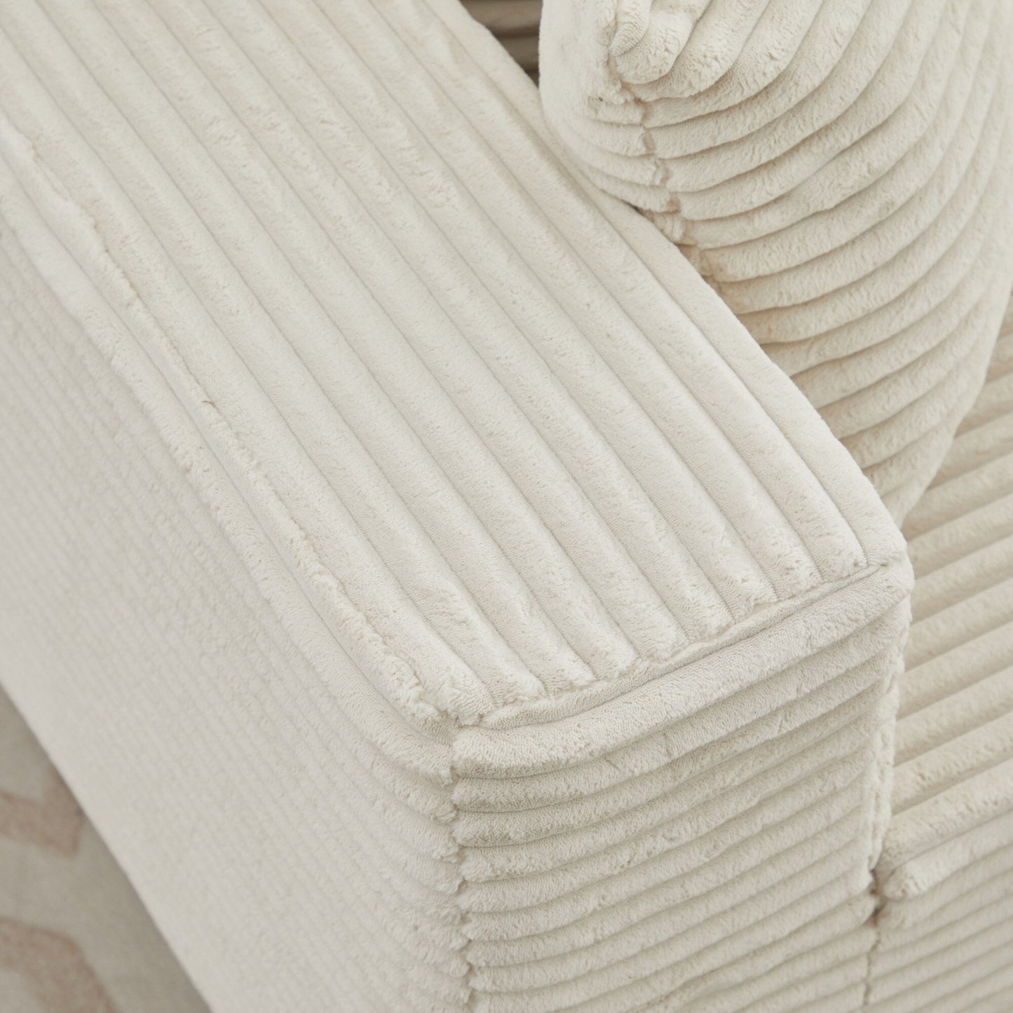 Divano componibile 106 Cloud a forma di L con chaise longue rivolta a destra, divano modulare moderno con seduta profonda per soggiorno, non richiede montaggio