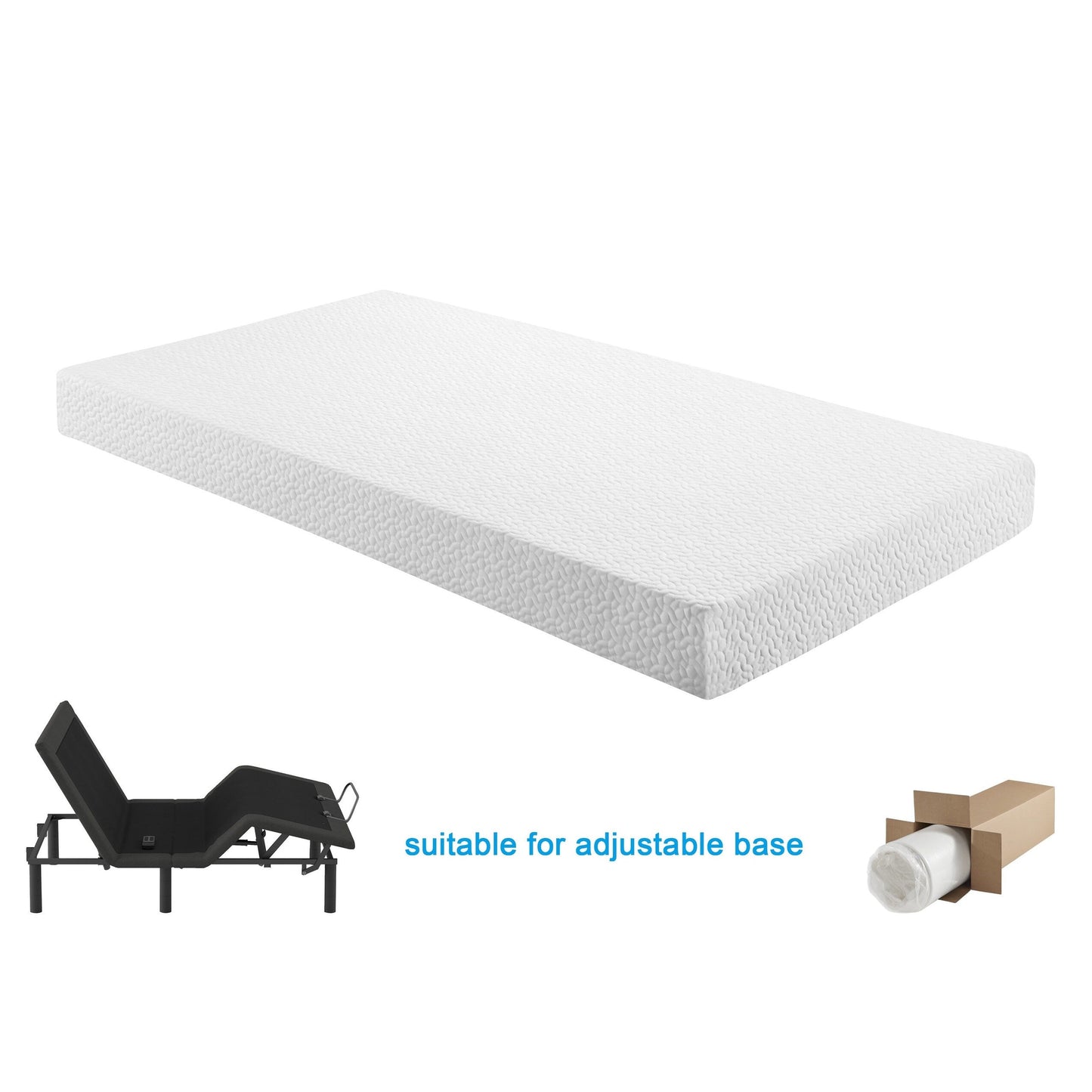 Materasso in memory foam con infusione di gel per 10 letti in una scatola