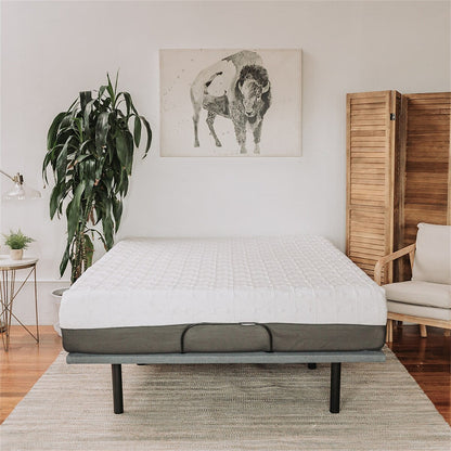 Materasso in memory foam con 10 gel California King Size in bianco grigio scuro