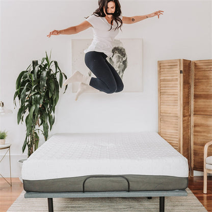 Materasso in memory foam con 10 gel California King Size in bianco grigio scuro