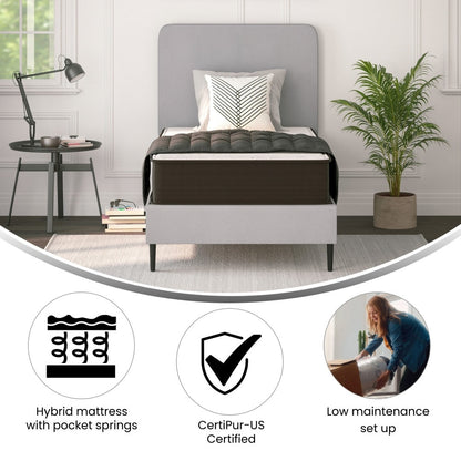 10 Materassi ibridi in schiuma e molle insacchettate, Materasso in una scatola