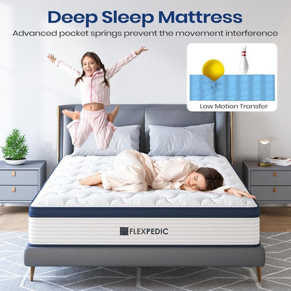 Materasso King Size, materasso ibrido in memory foam con cotone per un sonno profondo, materasso rinfrescante con supporto più forte