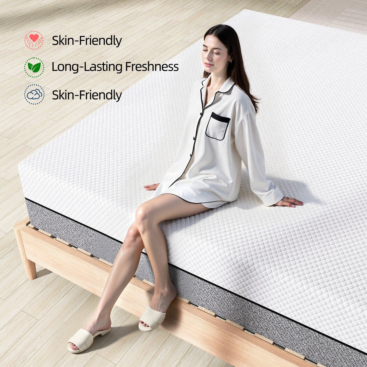 10 materassi in memory foam di medie dimensioni in una scatola