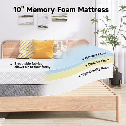10 materassi in memory foam di medie dimensioni in una scatola