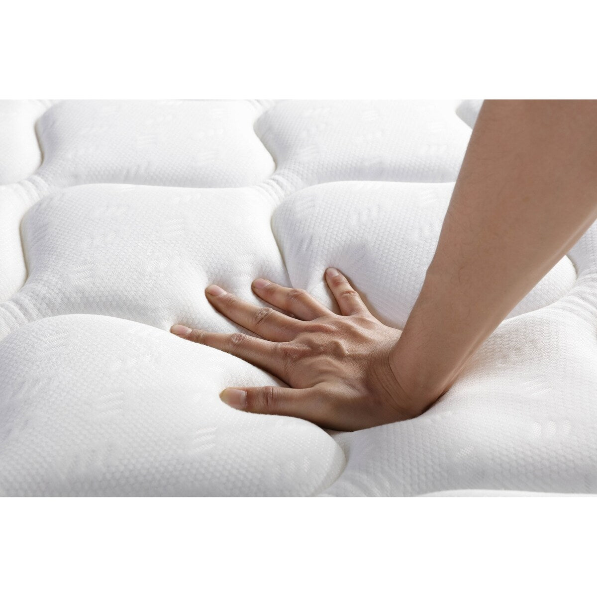 Materasso a molle insacchettate in memory foam con 10 molle insacchettate in gel con parte superiore stretta