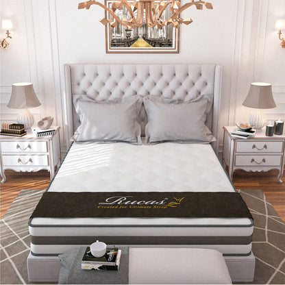 Materasso a molle insacchettate in memory foam con 10 molle insacchettate in gel con parte superiore stretta