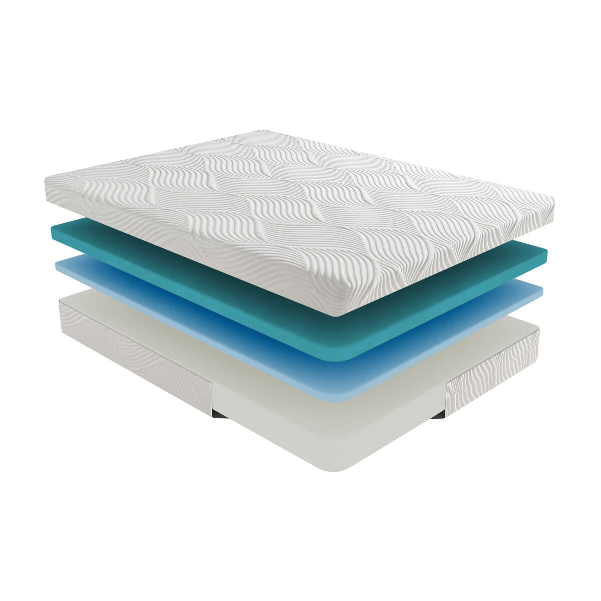 Materasso Queen Size traspirante in memory foam Cool Gel, bianco, materasso in scatola, materasso comfort