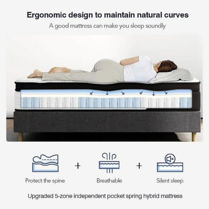Materasso ibrido con cuscino medio da 10''