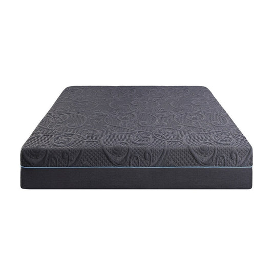 Materasso ibrido in memory foam con infusione di gel Eastern King da 11 pollici, grigio scuro, materasso in una scatola