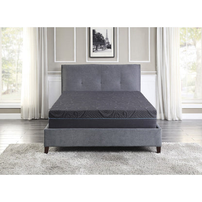Materasso ibrido in memory foam con infusione di gel per letto matrimoniale da 11 pollici, grigio scuro, materasso in una scatola