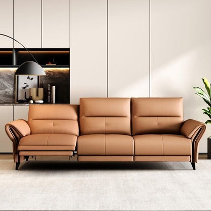 Divano reclinabile elettrico in pelle vegana da 112,5'' con porta di ricarica USB