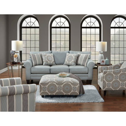 Divano Grande Mist Round Arm Transitional Baby Blue