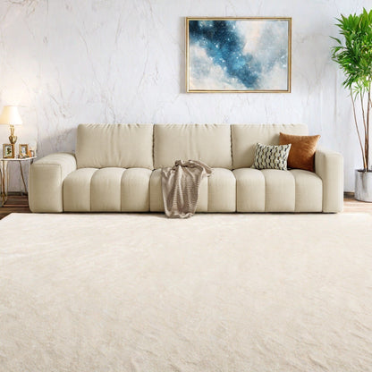 Divano 114 Wood a 4 posti con struttura in legno massello, resistente alle macchie e facile da pulire, per case che accettano animali domestici