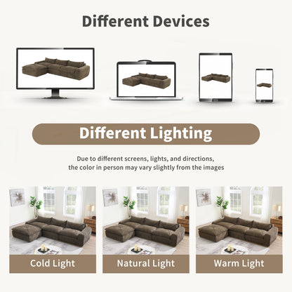 Divano completamente compresso da 116 pollici con schiuma ad alta densità