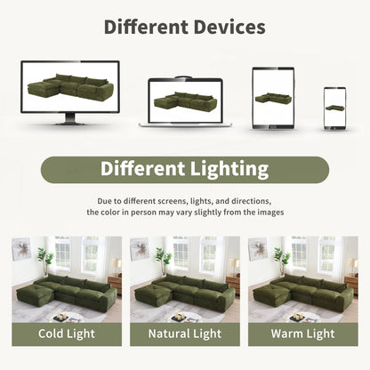 Divano completamente compresso da 116 pollici con schiuma ad alta densità