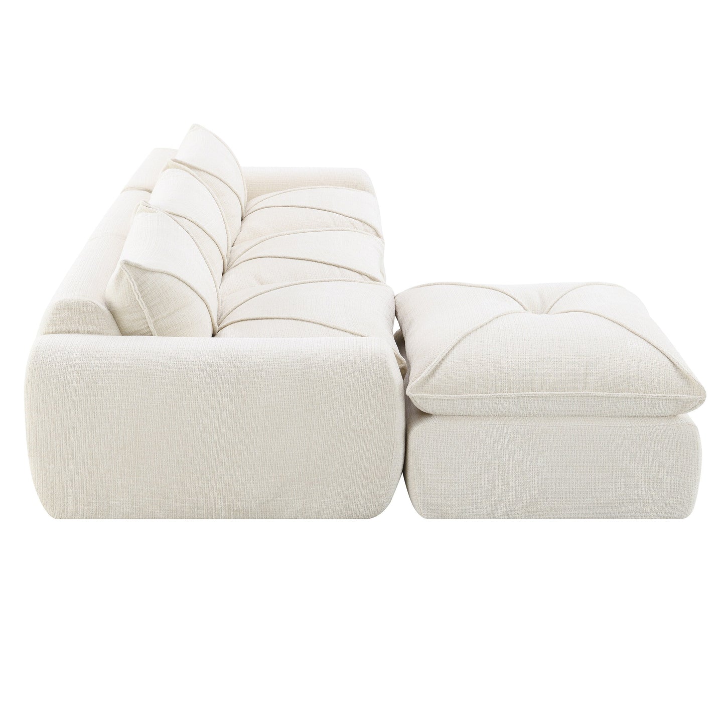 Divano completamente compresso da 116'' con schiuma ad alta densità, nessun assemblaggio richiesto, design senza gambe e senza struttura