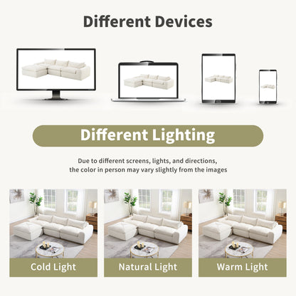 Divano completamente compresso da 116'' con schiuma ad alta densità, nessun assemblaggio richiesto, design senza gambe e senza struttura