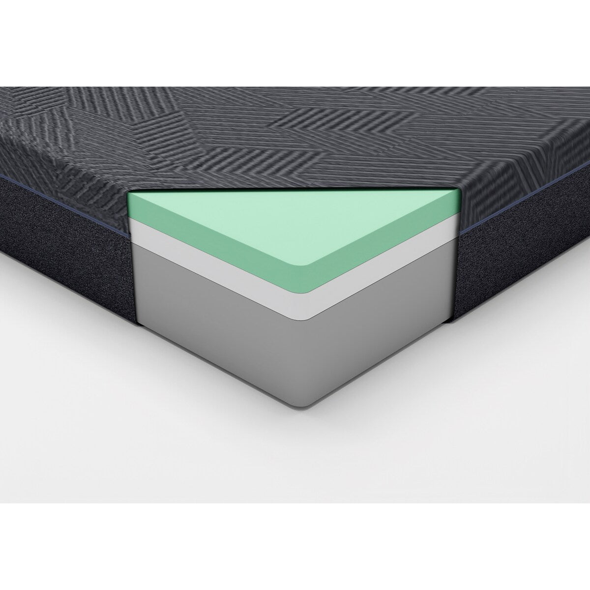 Materasso singolo da 11 pollici, materasso in memory foam con infusione di gel al tè verde, grigio, materasso in una scatola