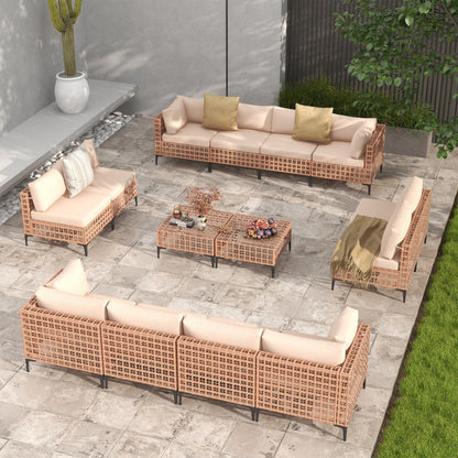 Gruppo di sedute componibili per esterni Patip con cuscini