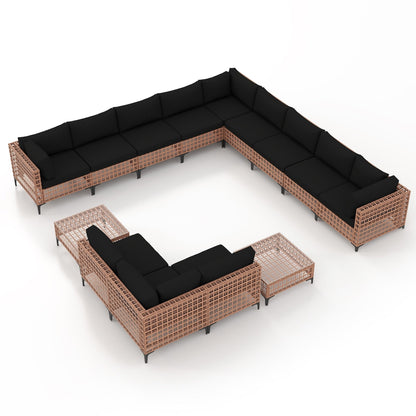 Gruppo di sedute componibili per esterni Patip con cuscini