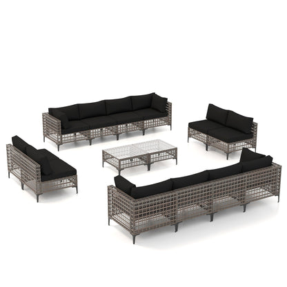 Gruppo di sedute componibili per esterni Patip con cuscini