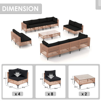 Gruppo di sedute componibili per esterni Patip con cuscini