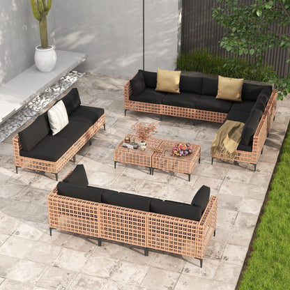 Gruppo di sedute componibili per esterni Patip con cuscini