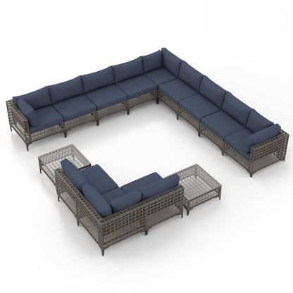 Gruppo di sedute componibili per esterni Patip con cuscini