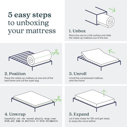 Materasso in memory foam con gel rinfrescante da 10 pollici / Schiuma in gel rinfrescante / Allevia la pressione / Certificato CertiPUR-US / Bed-in-a-Box