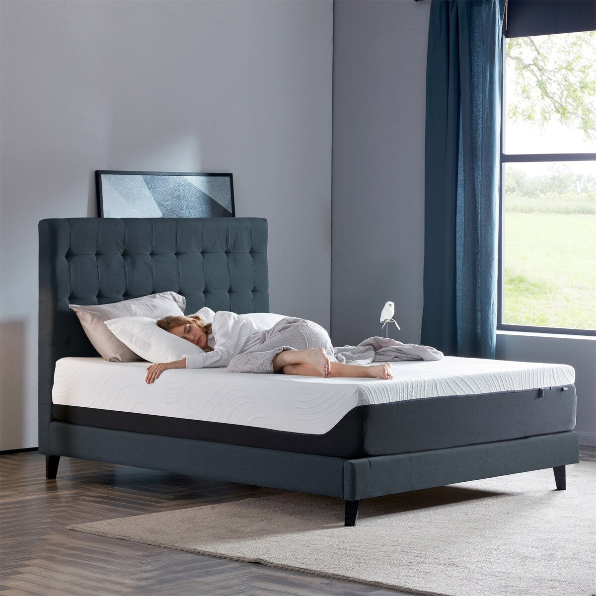 Materasso in memory foam gel da 12 pollici (singolo) - Materasso rinfrescante morbido medio