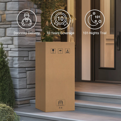 Materasso a molle insacchettate in memory foam ibrido da 12 pollici - Bianco