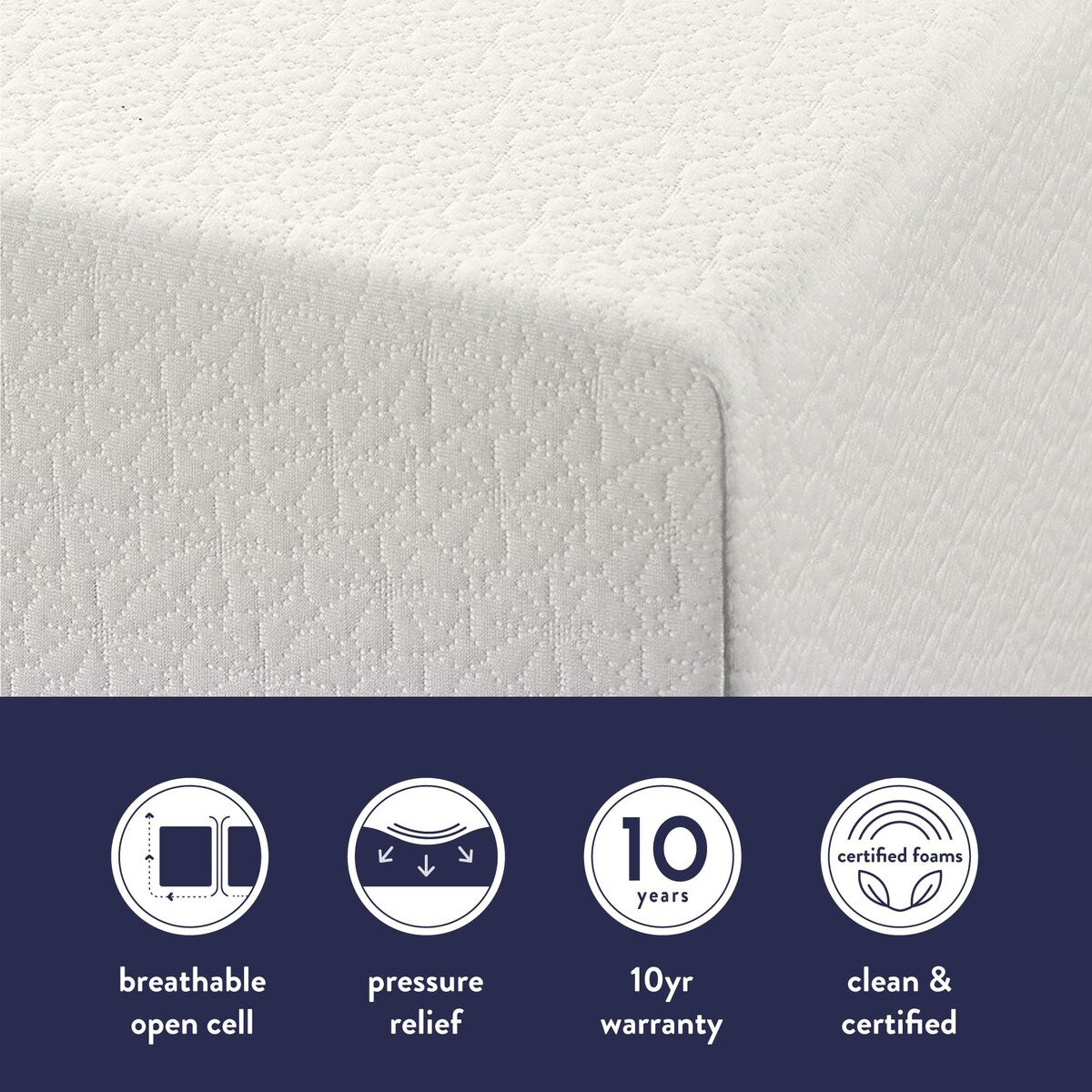 Materasso in memory foam da 12 pollici di Crown Comfort