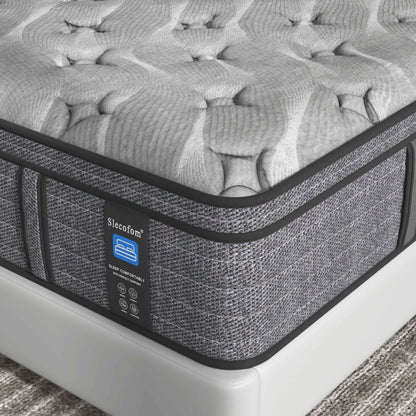 Materasso ibrido medio Euro Top da 12 pollici, materasso in memory foam in una scatola