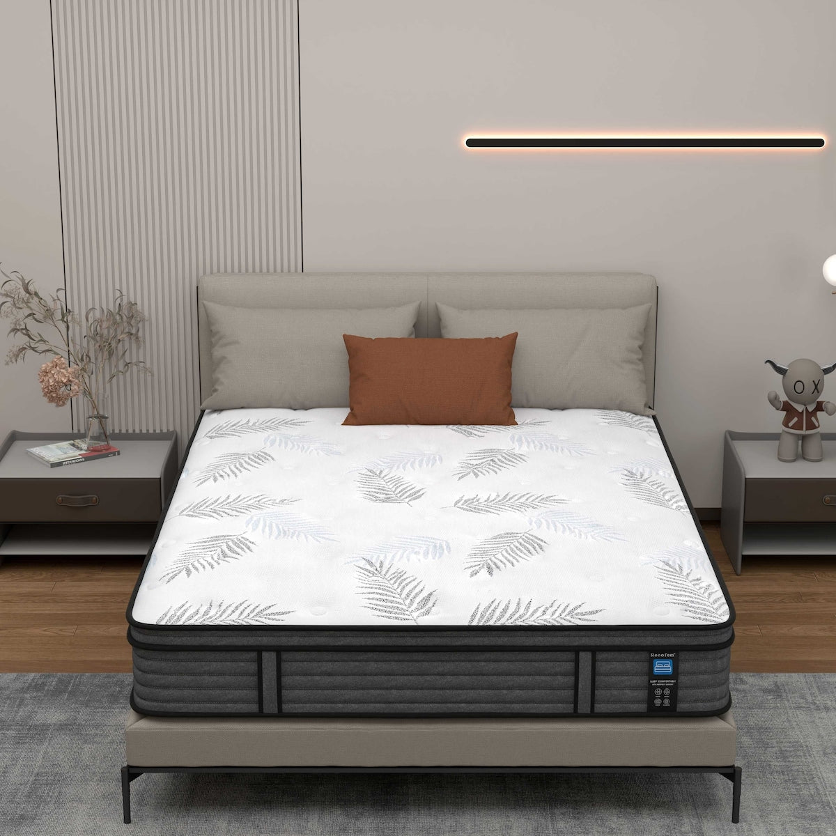 Materasso in memory foam ibrido Euro Top da 12 pollici