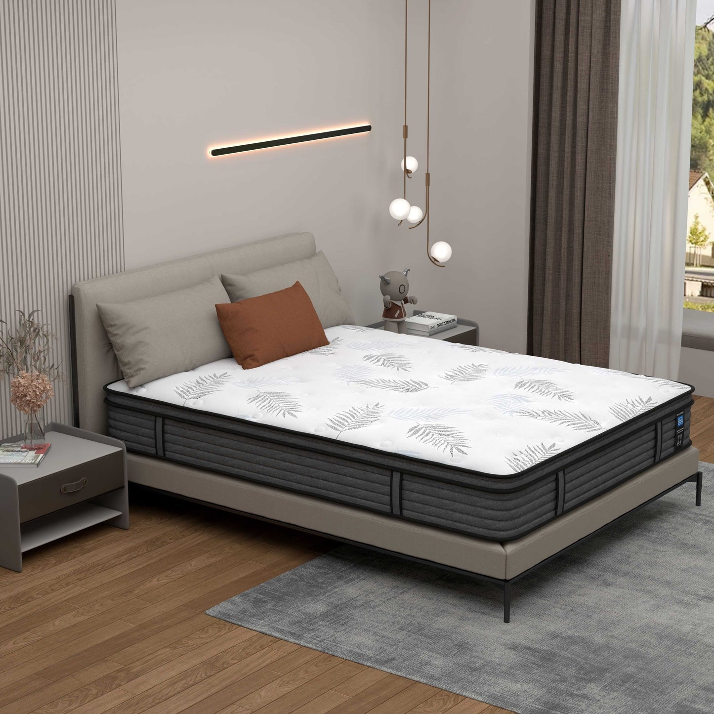 Materasso in memory foam ibrido Euro Top da 12 pollici