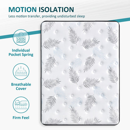 Materasso ibrido in memory foam con gel Euro Top da 12 pollici in una scatola