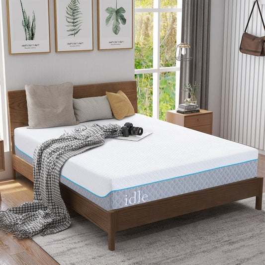 Materasso in memory foam gel da 12 pollici, materasso rinfrescante a media sensazione in una scatola, CertiPUR-US