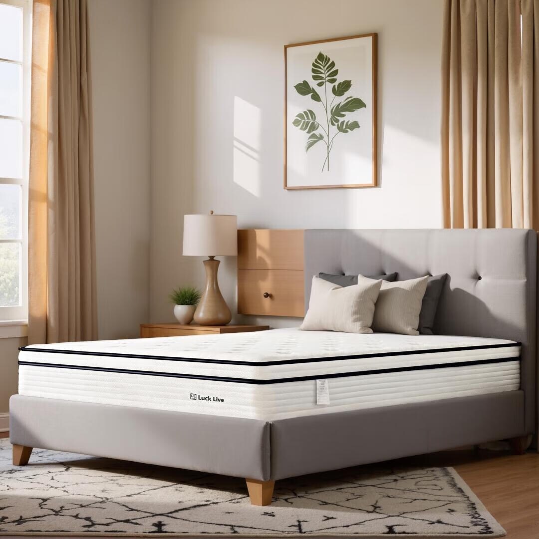 Materasso a molle insacchettate indipendenti in memory foam con parte superiore in gel Euro da 12 pollici di medie dimensioni, in una scatola