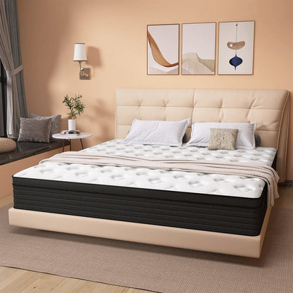 Materasso ibrido matrimoniale in memory foam Euro Top da 12 pollici di medie dimensioni in una scatola