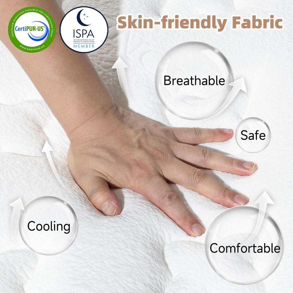 Materasso ibrido matrimoniale in memory foam Euro Top da 12 pollici di medie dimensioni in una scatola