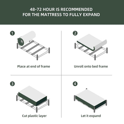 Materasso ibrido in memory foam da 12 pollici in una scatola