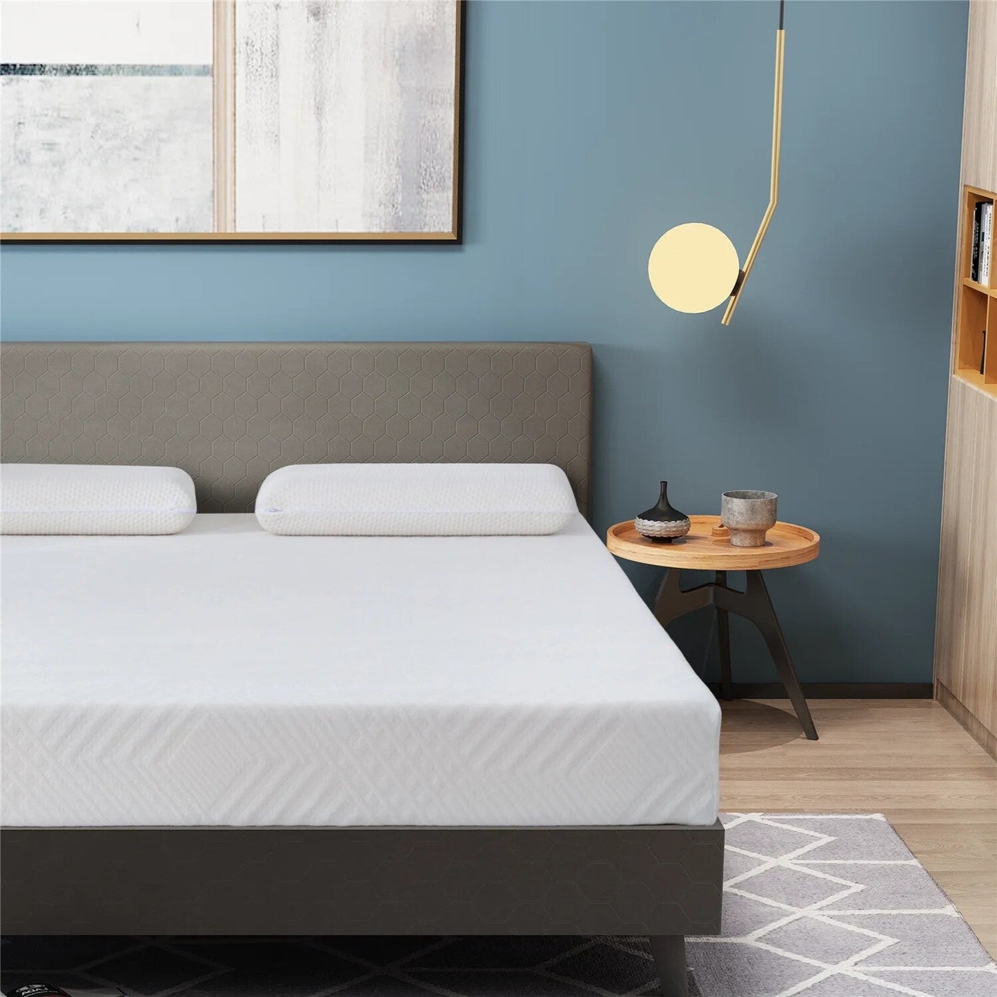 Materasso in memory foam da 12 pollici, materasso in gel rinfrescante al tè verde, letto in una scatola, certificato CertiPUR-US