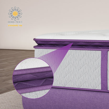 Materasso ibrido in memory foam e molle interne da 12 pollici, materasso singolo/matrimoniale/queen size, materasso in una scatola