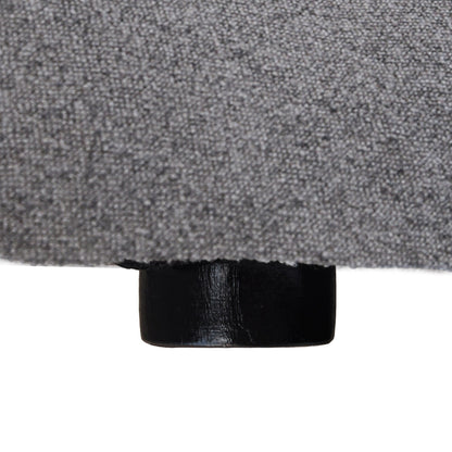 Divano componibile moderno a forma di L da 120 cm, divano modulare in lino con pouf contenitore